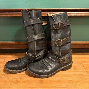 ✨ Fiorentini + Baker Eternity Buckle Boots – Distressed Leather – Size 36/US 6 ✨